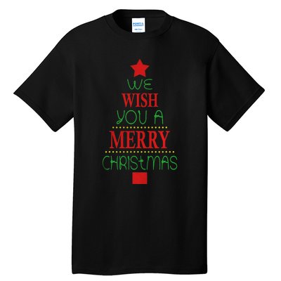 Xmas We Wish You A Merry Christmas Santa Gift Tall T-Shirt