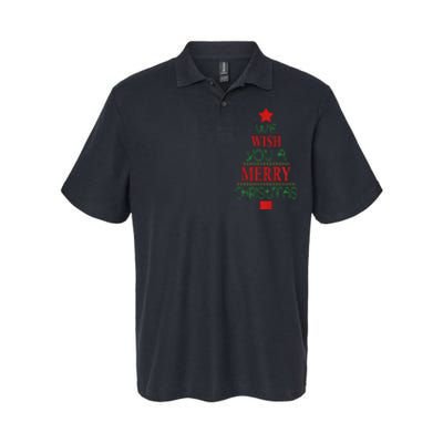 Xmas We Wish You A Merry Christmas Santa Gift Softstyle Adult Sport Polo