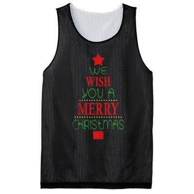 Xmas We Wish You A Merry Christmas Santa Gift Mesh Reversible Basketball Jersey Tank