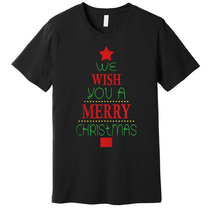 Xmas We Wish You A Merry Christmas Santa Gift Premium T-Shirt