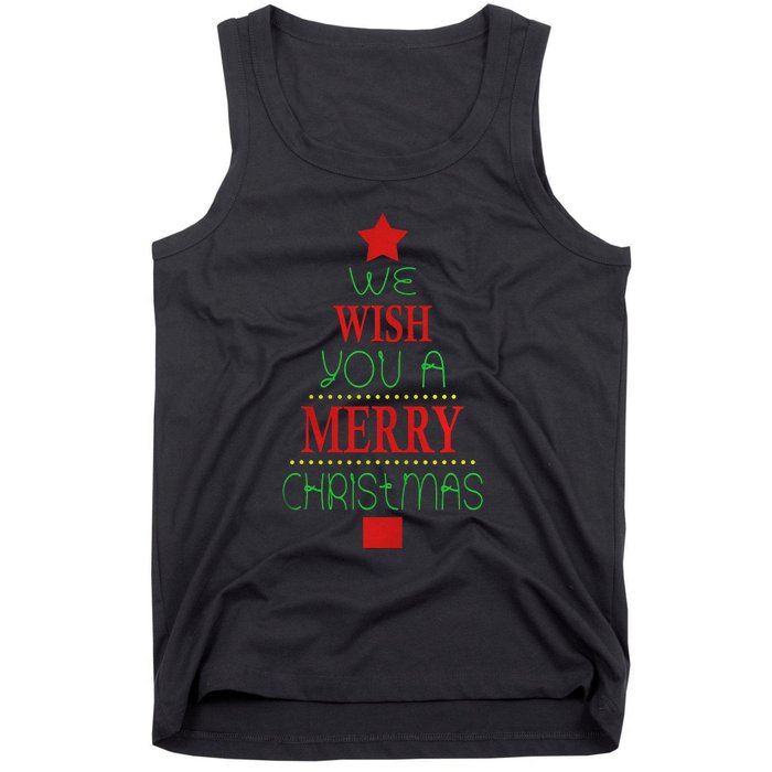 Xmas We Wish You A Merry Christmas Santa Gift Tank Top