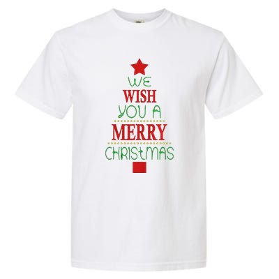 Xmas We Wish You A Merry Christmas Santa Gift Garment-Dyed Heavyweight T-Shirt