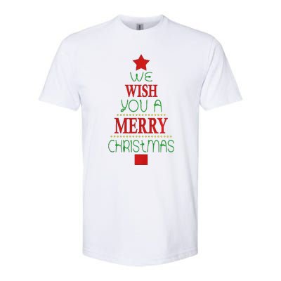 Xmas We Wish You A Merry Christmas Santa Gift Softstyle CVC T-Shirt