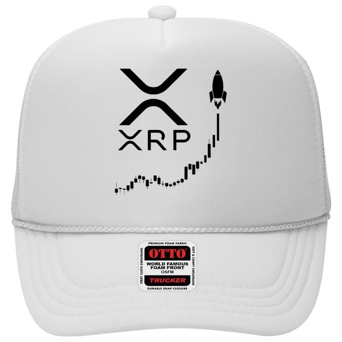 Xrp High Crown Mesh Back Trucker Hat