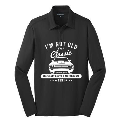 Year 1991 Car 31 Years Old Silk Touch Performance Long Sleeve Polo