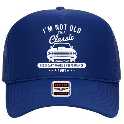 Year 1991 Car 31 Years Old High Crown Mesh Back Trucker Hat