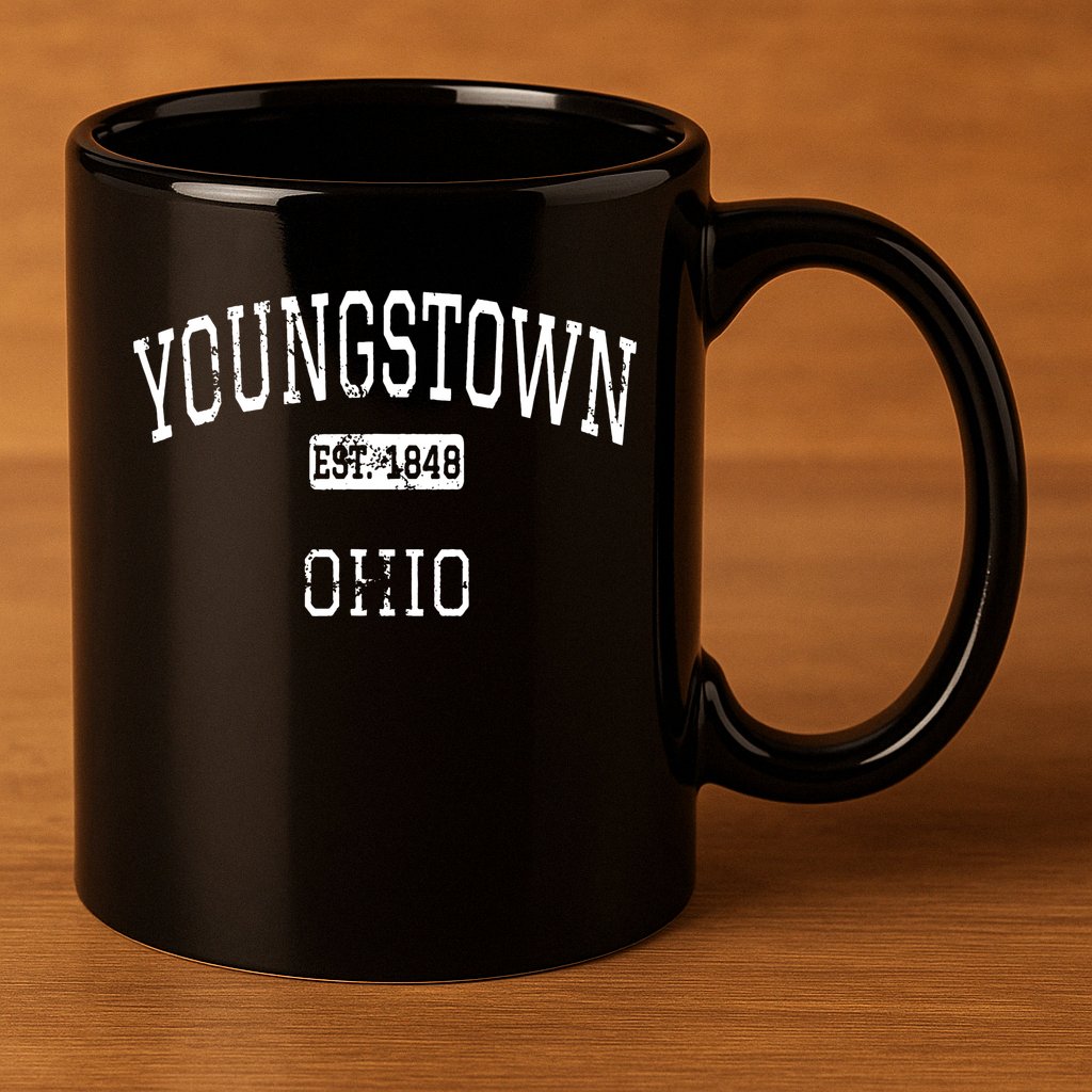 Youngstown 1848 Ohio 11oz C Handle Ceramic Mug