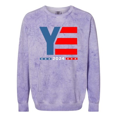 Ye 2024 For President Colorblast Crewneck Sweatshirt