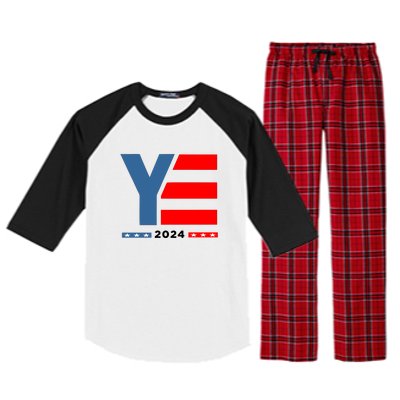 Ye 2024 For President Raglan Sleeve Pajama Set