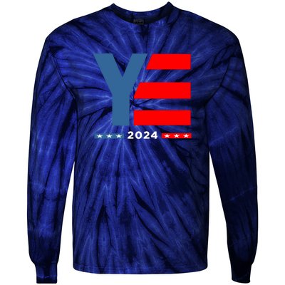 Ye 2024 For President Tie-Dye Long Sleeve Shirt