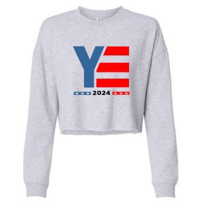 Ye 2024 For President Cropped Pullover Crew