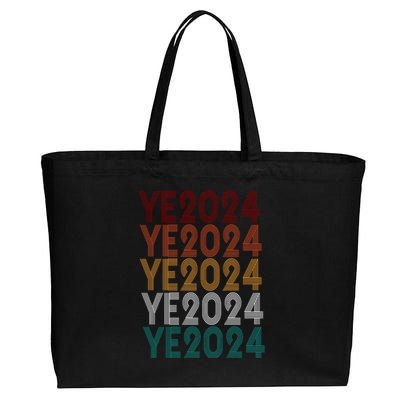 Ye 2024 Kanye For President Retro Cotton Canvas Jumbo Tote