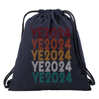 Ye 2024 Kanye For President Retro Drawstring Bag