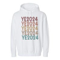 Ye 2024 Kanye For President Retro Garment-Dyed Fleece Hoodie