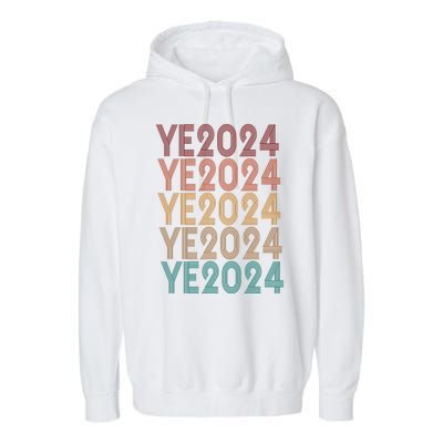 Ye 2024 Kanye For President Retro Garment-Dyed Fleece Hoodie