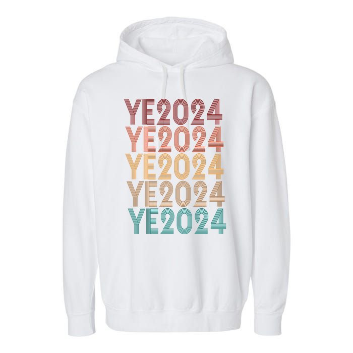 Ye 2024 Kanye For President Retro Garment-Dyed Fleece Hoodie