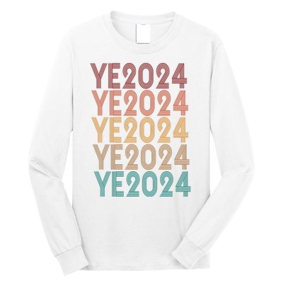 Ye 2024 Kanye For President Retro Long Sleeve Shirt