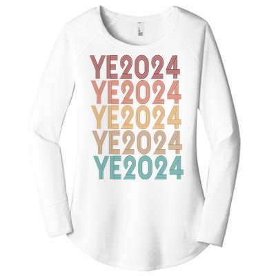 Ye 2024 Kanye For President Retro Women's Perfect Tri Tunic Long Sleeve Shirt