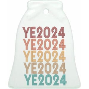 Ye 2024 Kanye For President Retro Ceramic Bell Ornament