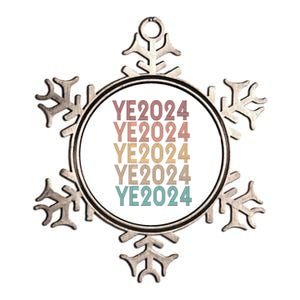 Ye 2024 Kanye For President Retro Metallic Star Ornament