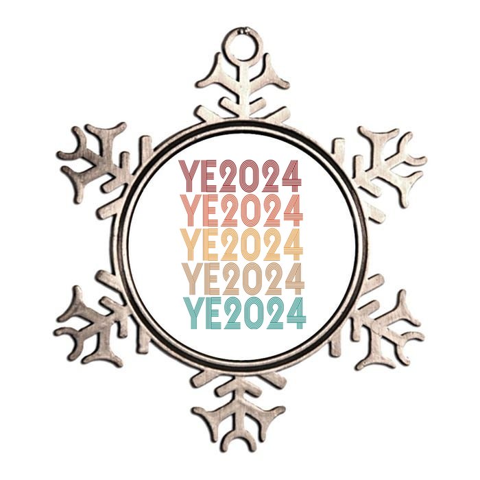 Ye 2024 Kanye For President Retro Metallic Star Ornament