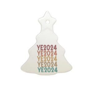 Ye 2024 Kanye For President Retro Ceramic Tree Ornament