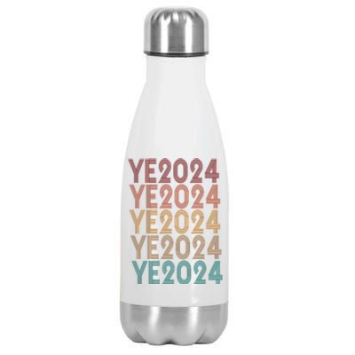 Ye 2024 Kanye For President Retro Stainless Steel Insulated Water Bottle