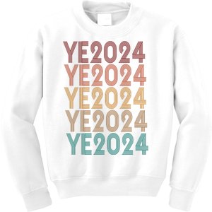 Ye 2024 Kanye For President Retro Kids Sweatshirt