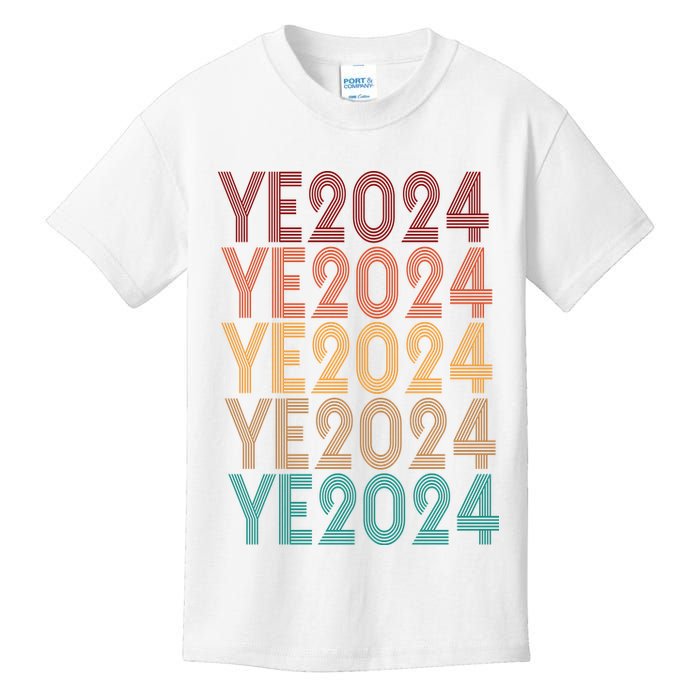Ye 2024 Kanye For President Retro Kids T-Shirt