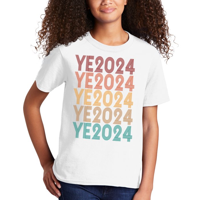 Ye 2024 Kanye For President Retro Kids T-Shirt