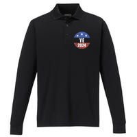 Ye 2024 Ye For President 2024 Ye 2024 Performance Long Sleeve Polo