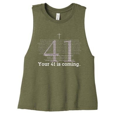 Your 41 Is Coming Women's Racerback Cropped Tank