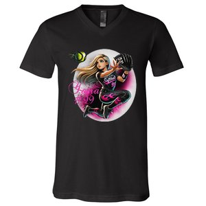 Yana 99 Softball Support V-Neck T-Shirt