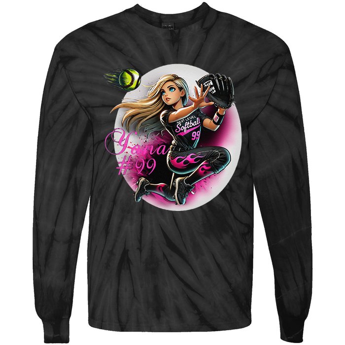 Yana 99 Softball Support Tie-Dye Long Sleeve Shirt