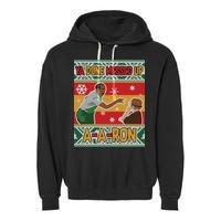 Ya Done Messed Up A-A-Ron Ugly Christmas Garment-Dyed Fleece Hoodie