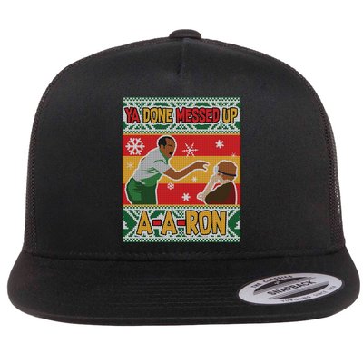 Ya Done Messed Up A-A-Ron Ugly Christmas Flatbill Hat