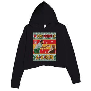 Ya Done Messed Up A-A-Ron Ugly Christmas Crop Fleece Hoodie