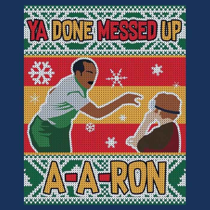 Ya Done Messed Up A-A-Ron Ugly Christmas Infant Baby Jersey Bodysuit