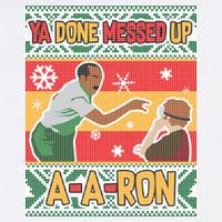 Ya Done Messed Up A-A-Ron Ugly Christmas Garment-Dyed Sweatshirt