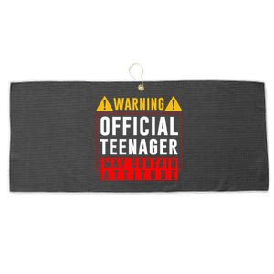 You Are 13 Sign Warning Nager Large Microfiber Waffle Golf Towel