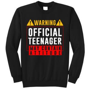 You Are 13 Sign Warning Nager Tall Sweatshirt