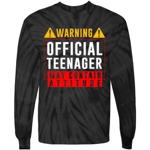 You Are 13 Sign Warning Nager Tie-Dye Long Sleeve Shirt