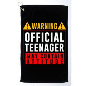 You Are 13 Sign Warning Nager Platinum Collection Golf Towel