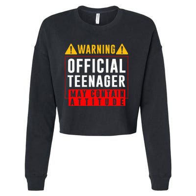 You Are 13 Sign Warning Nager Cropped Pullover Crew