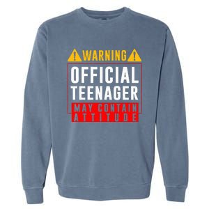 You Are 13 Sign Warning Nager Garment-Dyed Sweatshirt