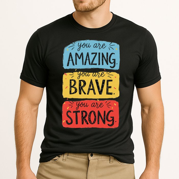 You Are Amazing Brave Strong Cooling Performance Crew T-Shirt