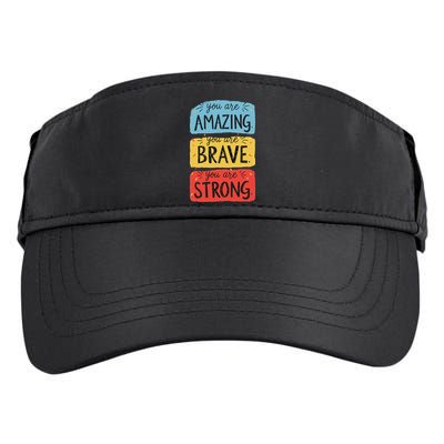 You Are Amazing Brave Strong Adult Drive Performance Visor