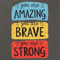 You Are Amazing Brave Strong Cotton Canvas Backpack