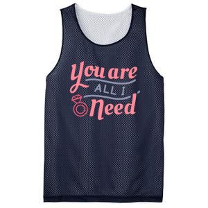 You Are All I Need Valentines Day Mesh Reversible Basketball Jersey Tank