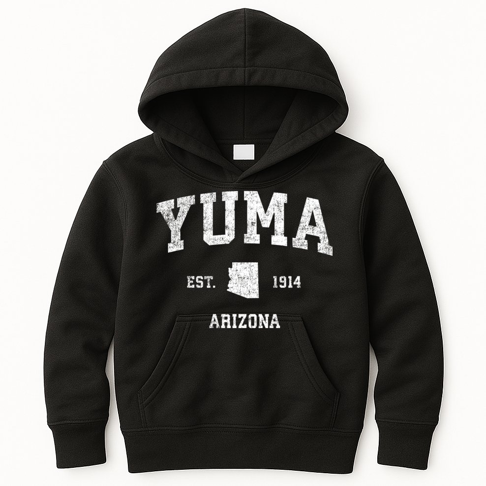 Yuma Arizona Az Vintage Sports Kids Hoodie